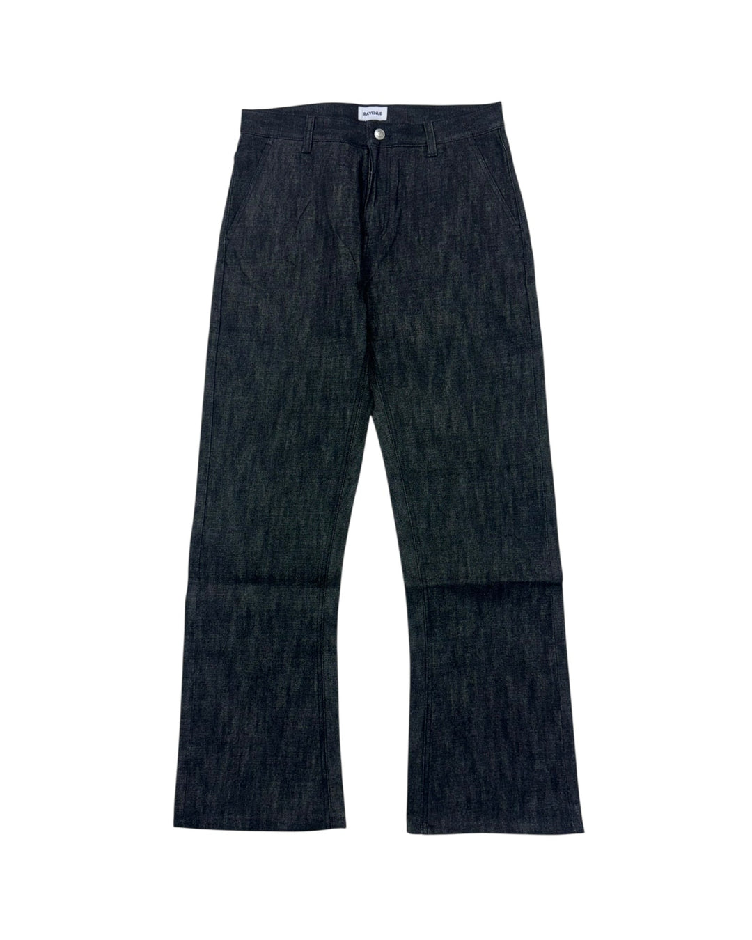 Sorte bootcut-rådenimjeans