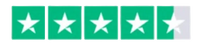 A five-star rating graphic with four green stars and one partially filled gray star on a white background.